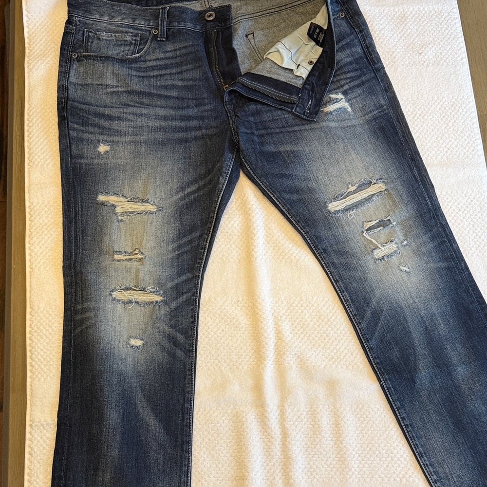 Express Men's Skinny Jeans - Faded Indigo